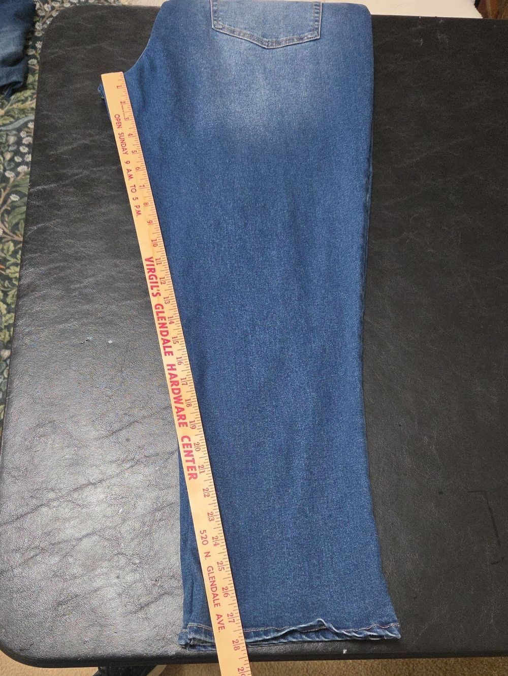Frye Size 14 Blue Straight Leg Stretch Denim Jeans Medium Wash - Picture 9 of 10